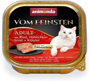 Produktbild von animonda vom Feinsten Adult Nassfutter mit Schlemmerkern Rind und Hühnchenbrust sowie Kräutern 32x100 g