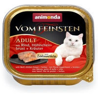 Produktbild von animonda vom Feinsten Adult Nassfutter mit Schlemmerkern Rind und Hühnchenbrust sowie Kräutern 32x100 g