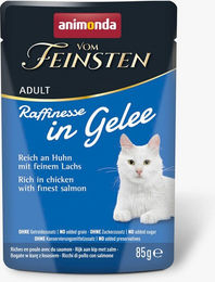 animonda vom Feinsten Adult Raffinesse Katzen Nassfutter Huhn mit Lachs in Gelee 24 x 85 g – Bild 1 von 1