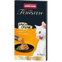Produktbild von animonda vom Feinsten Adult Snack-Cream Huhn und Katzengras für Katzen 11x15 g - 6 x 15 g