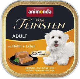 animonda vom Feinsten Hund Nassfutter Adult mit Huhn Leber Pastete getreidefrei 22 x 150 g - 22 x 150 g – Bild 1 von 4