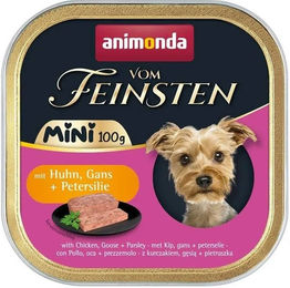 Animonda Vom Feinsten Hund Nassfutter Mini Adult Huhn und Gans mit Stückchen in Sauce 32x100g - 32 x 100 g – Bild 1 von 3