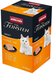 Produktbild von animonda vom Feinsten Hundefutter Adult Geflügel und Kalb ohne Konservierungsstoffe 32x100g