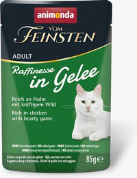 Produktbild von animonda vom Feinsten Hundefutter Adult Huhn mit Wild Stückchen in Gelee 48 x 85 g - 48 x 85 g