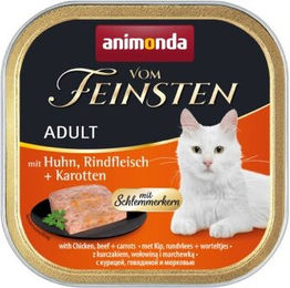Produktbild von animonda Vom Feinsten Hundefutter Adult Huhn Rind und Karotte mit Schlemmerkern 32x100 g - 32 x 100 g