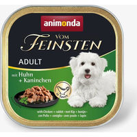 Produktbild von Animonda Vom Feinsten Hundefutter Adult Huhn und Kaninchen Stückchen in Sauce Getreidefrei 22x150g - 22 x 150 g