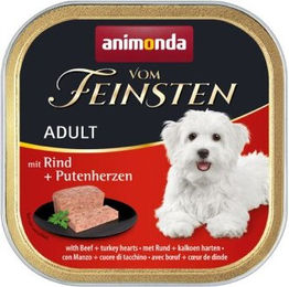 Produktbild von Animonda Vom Feinsten Hundefutter Adult Rind und Putenherzen Getreidefreie Pastete 22x150 g - 22 x 150 g