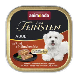 animonda vom Feinsten Hundefutter Nassfutter Paté mit Rind und Huhn Adult Getreidefrei 22 x 150 g - 22 x 150 g – Bild 1 von 4