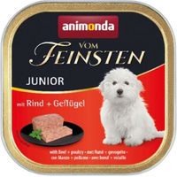 Produktbild von Animonda Vom Feinsten Junior Hundepaté Rind Geflügel Schwein mit hohem Fleischanteil 150 g