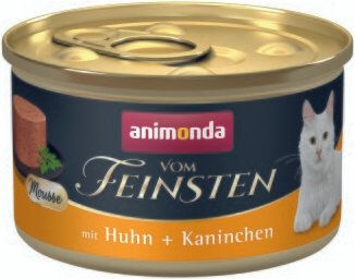 Produktbild von animonda vom Feinsten Katzen Mousse Huhn und Kaninchen Adult 12x85 g mit hohem Fleischanteil