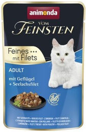 animonda vom Feinsten Katzen Nassfutter Adult Geflügel mit Lachs Stückchen in Sauce 18x85 g – Bild 1 von 1