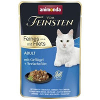 Produktbild von animonda vom Feinsten Katzen Nassfutter Adult Geflügel mit Lachs Stückchen in Sauce 18x85 g