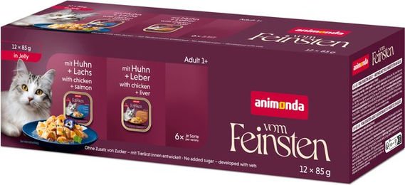 Animonda Vom Feinsten Katzen Nassfutter Adult Huhn in Gelee 12 x 85 g ohne Zucker – Bild 1 von 1