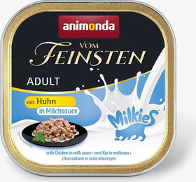 Animonda Vom Feinsten Katzen Nassfutter Adult Huhn in Milchsauce, getreidefrei und ohne Zucker, 32 x 100 g - 32 x 100 g – Bild 1 von 8