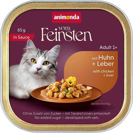 animonda vom Feinsten Katzen Nassfutter Adult Huhn mit Leber in Sauce 32x85 g – Bild 1 von 1