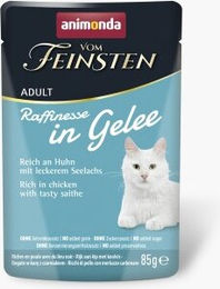 Produktbild von animonda vom Feinsten Katzen Nassfutter Adult Huhn mit Seelachs Stückchen in Gelee 24x85 g