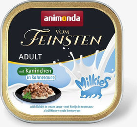 animonda vom Feinsten Katzen Nassfutter Adult Kaninchen in Sahnesauce 32 x 100 g getreidefrei ohne Zucker - 32 x 100 g – Bild 1 von 5