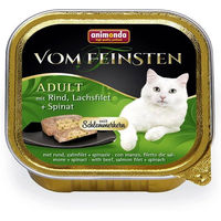 Produktbild von Animonda vom Feinsten Katzen Nassfutter Adult Rind und Lachsfilet mit Spinat Schale 32 x 100 g getreidefrei ohne Zucker - 32 x 100 g
