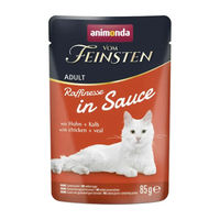 Produktbild von animonda vom Feinsten Katzen Nassfutter Adult Stückchen in Sauce Huhn und Kalb 24 x 85 g