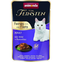 Produktbild von Animonda Vom Feinsten Katzen Nassfutter Adult Wild und Pute Stückchen in Sauce 18 x 85 g getreidefrei - 36 x 85 g