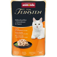 Produktbild von animonda vom Feinsten Katzen Nassfutter Hühnchenfilet und Entenbrust in Sauce für erwachsene Katzen 18x50g