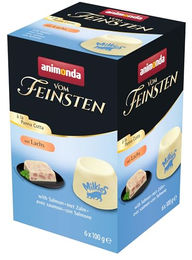 animonda vom Feinsten Katzen Nassfutter Lachs Stückchen in Gelee getreidefrei ohne Zucker 6 x 100g - 6 x 100 g – Bild 1 von 3