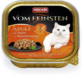 Animonda Vom Feinsten Katzenfutter Adult Huhn in Karottensauce getreidefrei 32 x 100 g - 32 x 100 g – Bild 1 von 6