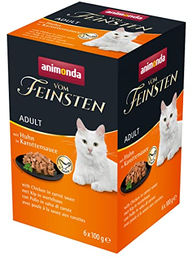 animonda vom Feinsten Katzenfutter Adult Huhn in Karottensauce, getreidefrei und glutenfrei, 6 x 100g - 6 x 100 g – Bild 1 von 5