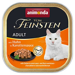 Animonda vom Feinsten Katzenfutter Adult Huhn Stückchen in Sauce getreidefrei 32 x 100 g – Bild 1 von 4