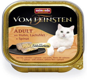 Animonda Vom Feinsten Katzenfutter Adult Huhn und Lachs Pastete getreidefrei 32 x 100g - 32 x 100 g – Bild 1 von 8
