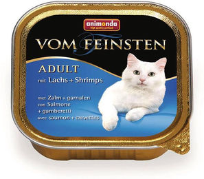 Animonda vom Feinsten Katzenfutter Adult Lachs und Garnele Getreidefrei Paté 32 x 100 g - 32 x 100 g – Bild 1 von 9