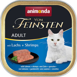 animonda vom Feinsten Katzenfutter Adult Lachs und Garnele Paté 6 x 100 g getreidefrei und glutenfrei - 6 x 100 g – Bild 1 von 4
