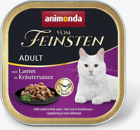 Animonda Vom Feinsten Katzenfutter Adult Lamm in Kräutersauce getreidefrei ohne Zucker 32 x 100 g - 32 x 100 g – Bild 1 von 8