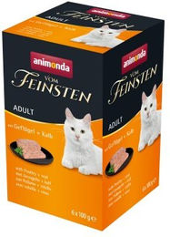 animonda vom Feinsten Katzenfutter Adult Pastete Geflügel und Kalb getreidefrei 6 x 100g - 6 x 100 g – Bild 1 von 5