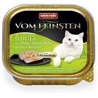 Produktbild von Animonda Vom Feinsten Katzenfutter Adult Pute und Huhn mit Schlemmerkern 32 x 100g getreidefrei - 32 x 100 g