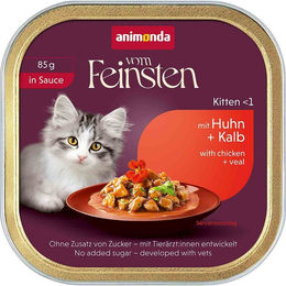 animonda vom Feinsten Katzenfutter Kitten Huhn und Kalb in Sauce 16x85 g – Bild 1 von 1