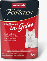 animonda vom Feinsten Katzennassfutter Adult Raffinesse Huhn und Rind in Gelee, getreidefrei, 24 x 85 g – Bild 1 von 1