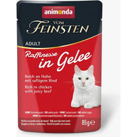Produktbild von animonda vom Feinsten Katzennassfutter Adult Raffinesse Huhn und Rind in Gelee, getreidefrei, 24 x 85 g