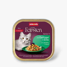 animonda vom Feinsten Katzennassfutter Senior Geflügel und Ente in Sauce 85g – Bild 1 von 1