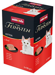 animonda vom Feinsten Kitten Katzenfutter Nass mit Rind Lamm oder Geflügel Getreidefrei mit hohem Fleischanteil - 6 x 100 g – Bild 1 von 4