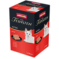 Produktbild von animonda vom Feinsten Kitten Katzenfutter Nass mit Rind Lamm oder Geflügel Getreidefrei mit hohem Fleischanteil - 6 x 100 g