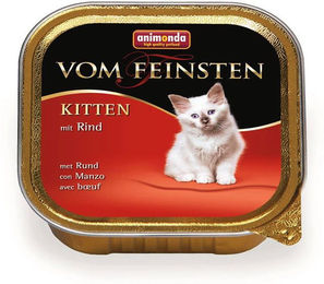 Animonda vom Feinsten Kitten Katzenfutter Rind Pastete getreidefrei und ohne Zucker 32 x 100 g - 32 x 100 g – Bild 1 von 12