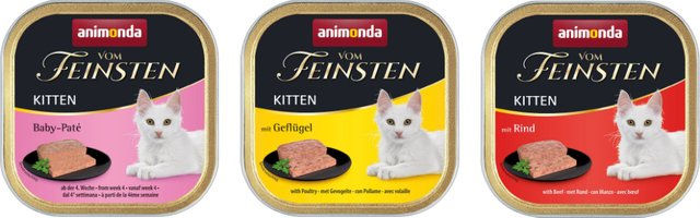 animonda Vom Feinsten Kitten Nassentrinkfutter Mix Paté 96 x 100 g getreidefrei - 96 x 100 g – Bild 1 von 4