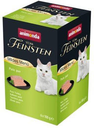 animonda vom Feinsten Mildes Menü Adult Katze Pute pur Getreidefrei ohne Zucker 6x100g - 6 x 100 g – Bild 1 von 3