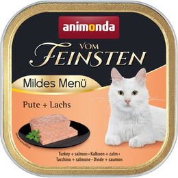 Animonda vom Feinsten Mildes Menü Katzen Nassfutter Pute und Lachs Adult 32 x 100g getreidefrei ohne Zucker - 32 x 100 g – Bild 1 von 4