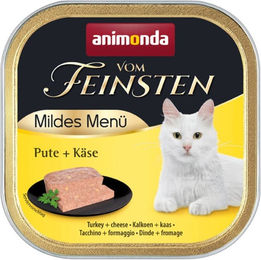 Animonda Vom Feinsten Mildes Menü Pute und Käse Nassfutter für adulte Katzen 32 x 100 g getreidefrei und ohne Zucker - 32 x 100 g – Bild 1 von 8