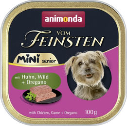 Animonda Vom Feinsten Mini Senior Hund Nassfutter Huhn und Wild mit hohem Fleischanteil 32 x 100 g - 32 x 100 g – Bild 1 von 3