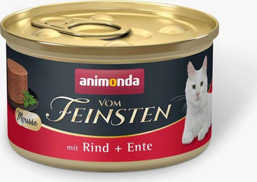 Animonda Vom Feinsten Mousse Katzenfutter Adult Rind und Ente getreidefrei 12 x 85 g - 12 x 85 g – Bild 1 von 11