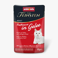 Produktbild von animonda vom Feinsten Raffinesse Hundefutter Stückchen in Gelee Huhn und Rind 24x85g