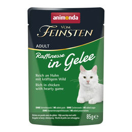 Produktbild von animonda vom Feinsten Raffinesse Hundefutter Stückchen in Gelee Huhn und Wild 24x85g